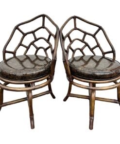 1950s Tommi Parzinger and Henry Olko for Willow and Reed Dining Chairs Labeled - Set of 2