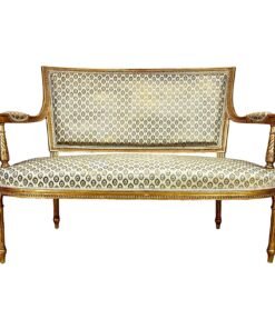 19th Century Antique French Louis XVI / Directoire Gilt Settee