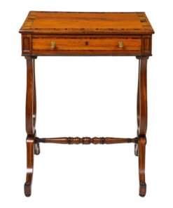 A Fine Regency Satinwood and Calamander Work Table