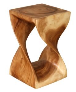Acacia Wood Twist Stool