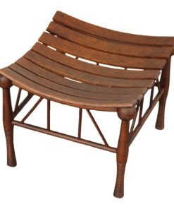 Antique Egyptian Revival Oak Thebes Stool