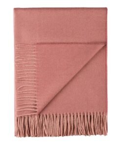 Baby Alpaca Throw in Persimmon