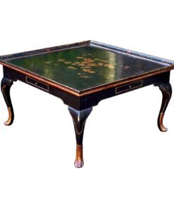 Burton-Ching Black & Gold Chinoiserie Square Coffee Table
