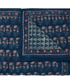 Carnation-Delta Queen Indigo/Brick Red Reversible Quilt