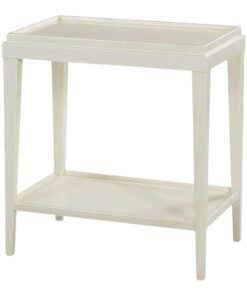 Classic Drift White Two-Tier Side Table