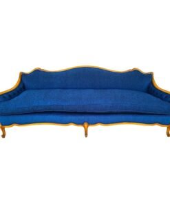 French Provincial Louis XV Style Sofa With Serpentine Carved Back