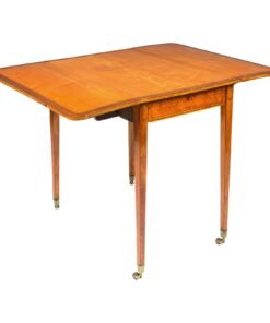 George III Satinwood and Mahogany Pembroke Table