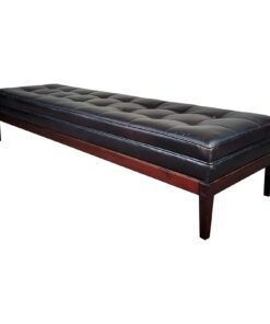 George Smith Modern English Tufted Leather Bench