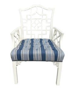 Hollywood Regency Chinese Chippendale Arm Chair