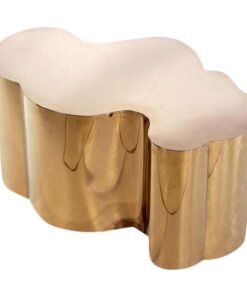 Kate Modern Rose Gold Stainless Steel Coffee Table