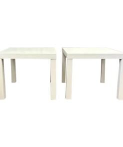 Parson's Style White Side Tables