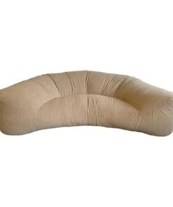 Raphael Raffel Croissant Sofa for Maison Honoré, 1970s, in Camel Boucle