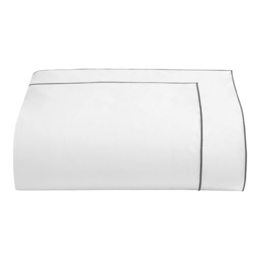 Salerno Bedding King Duvet Cover in White/Grey