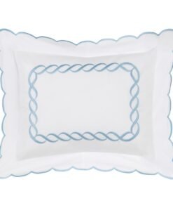 Scalloped Chain Boudoir Sham in Light Blue
