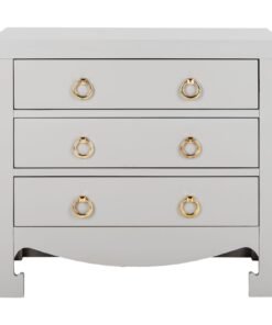 Thomas 3 Drawer Chest in Grey & Gold